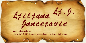Ljiljana Jančetović vizit kartica